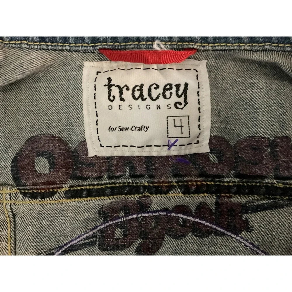 Custom made Peace‎ love hippie Oshkosh Jean Jacket girls size 4